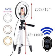 LED Selfie Photography Ring Light Tripod Makeup Light