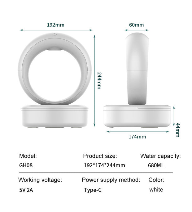 Anti-gravity Air Humidifier Mute Countercurrent Water Drops